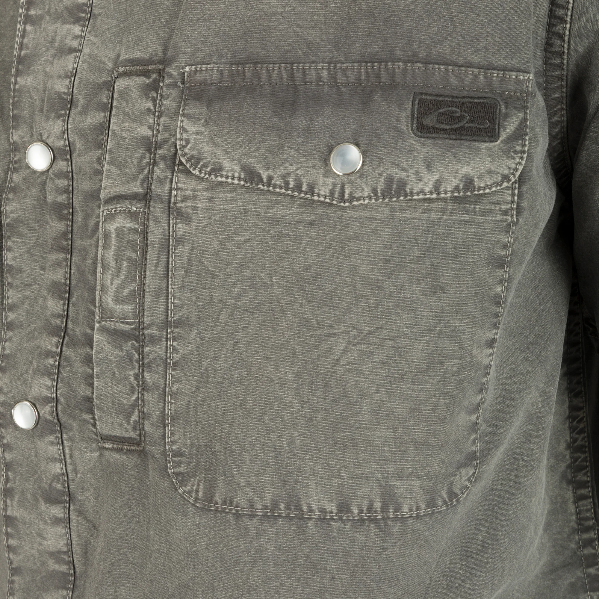 Cinco Ranch Western Acid Washed Short Sleeve Shirt - Image 9