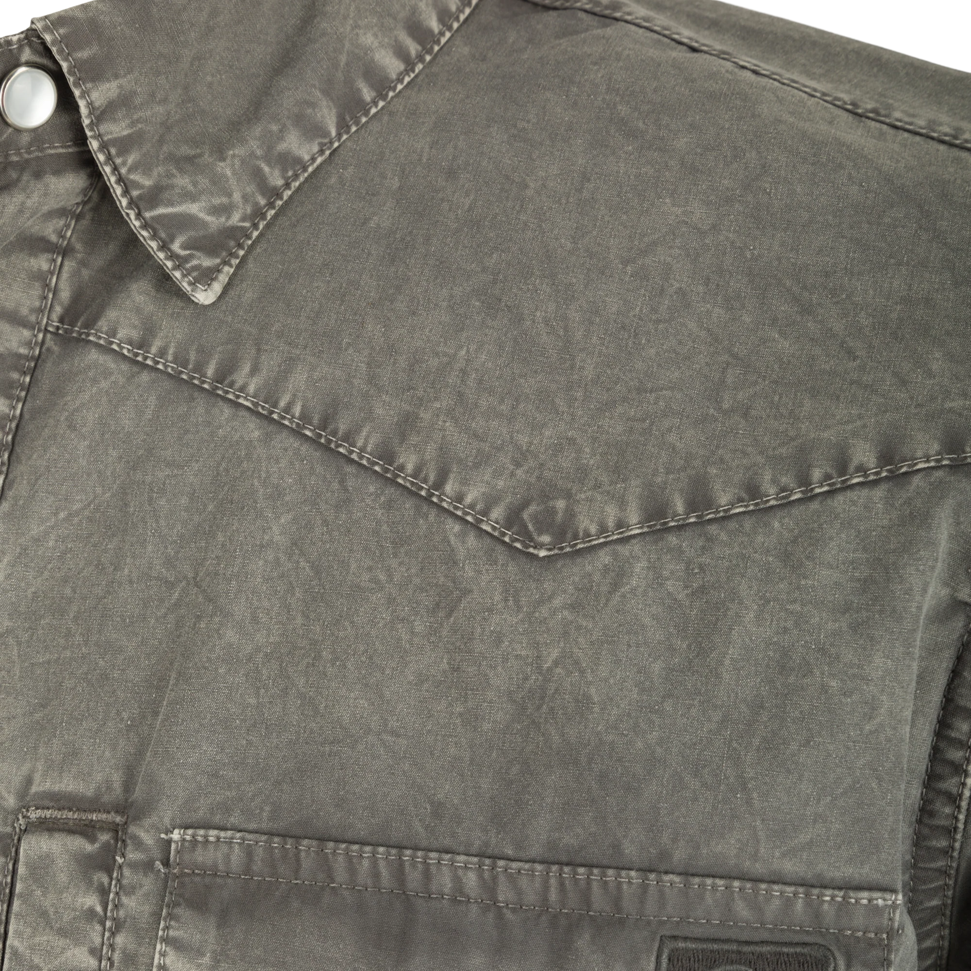 Cinco Ranch Western Acid Washed Short Sleeve Shirt - Image 12