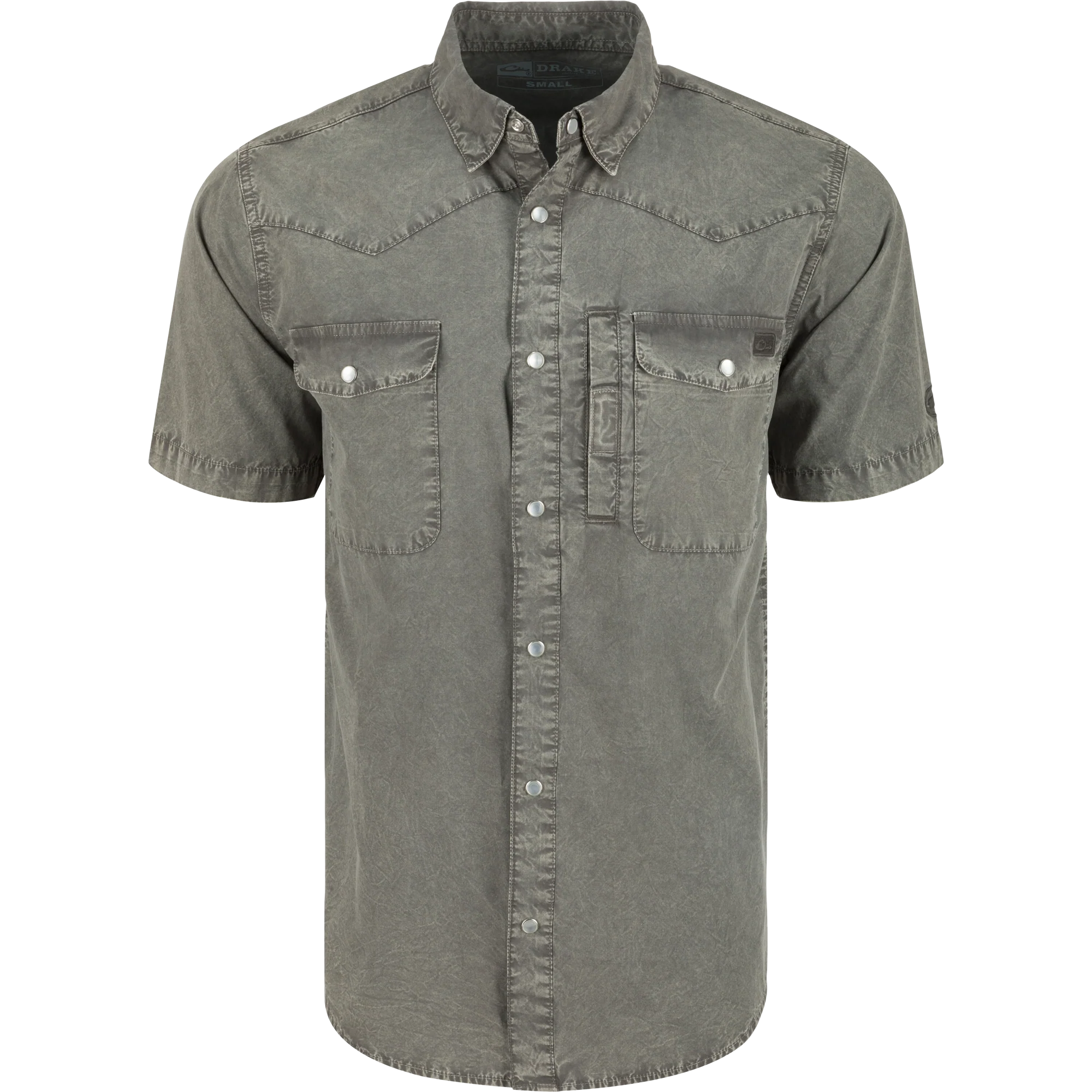Cinco Ranch Western Acid Washed Short Sleeve Shirt - Image 4
