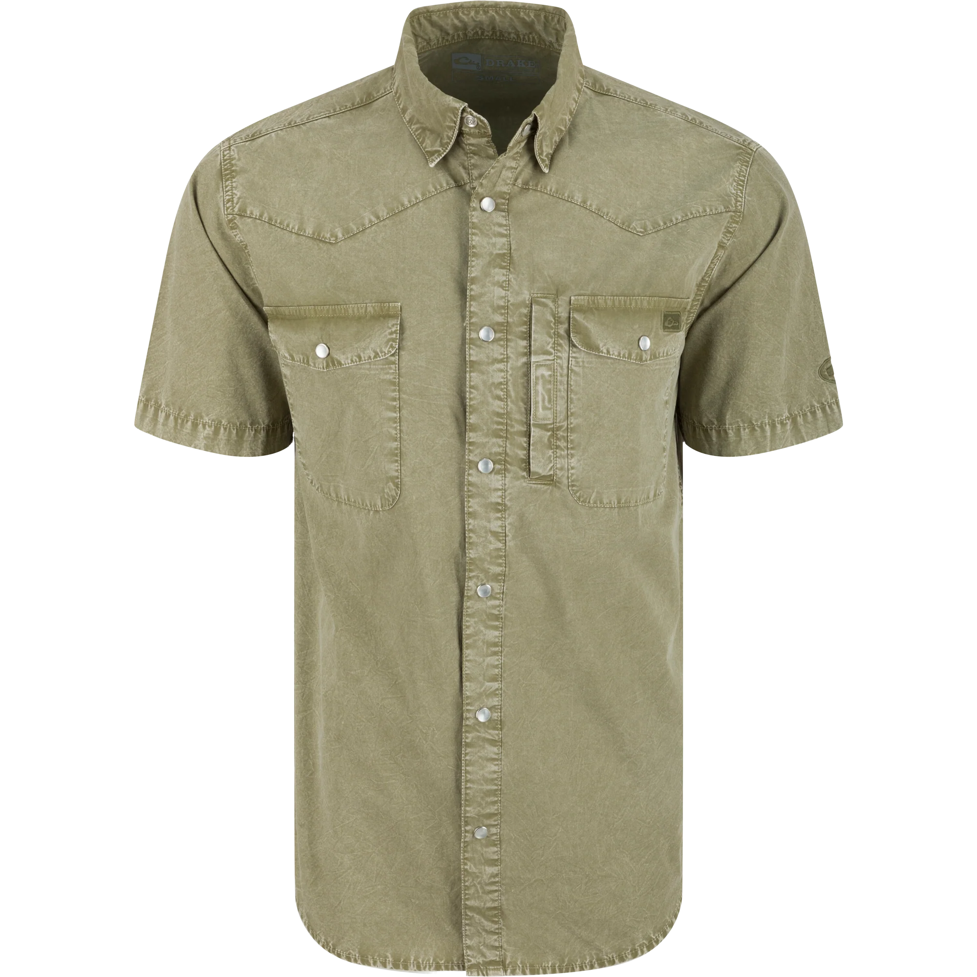 Cinco Ranch Western Acid Washed Short Sleeve Shirt - Image 6