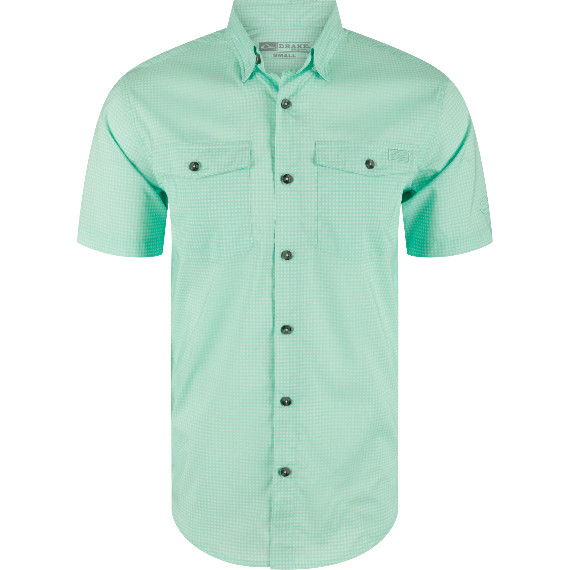 Frat Gingham Check Button-Down Short Sleeve Shirt - Image 3
