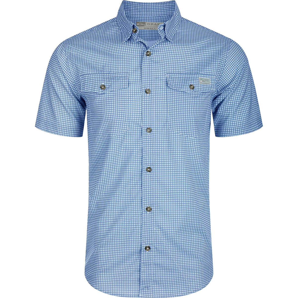 Frat Gingham Check Button-Down Short Sleeve Shirt - Image 5