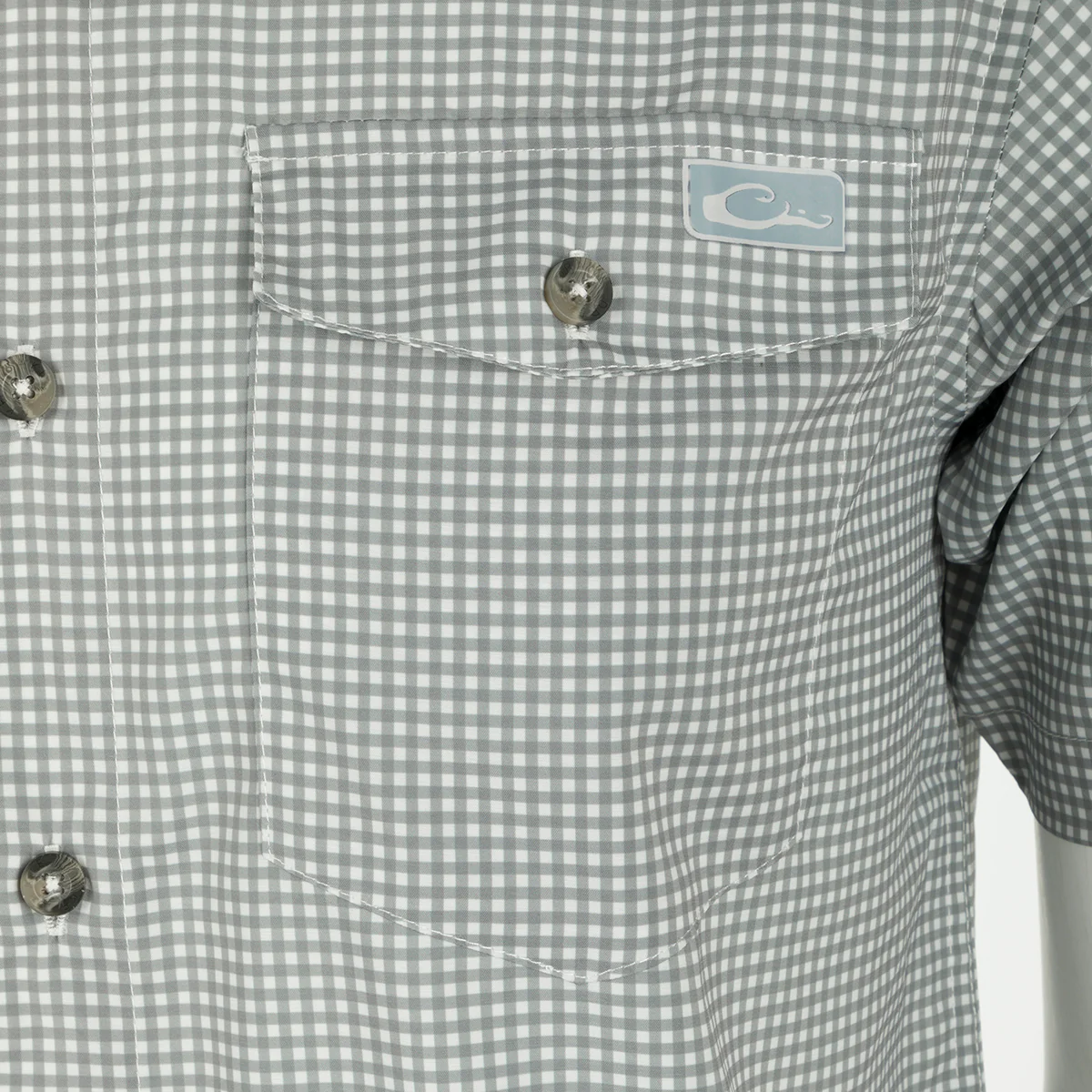 Frat Gingham Check Button-Down Short Sleeve Shirt - Image 8