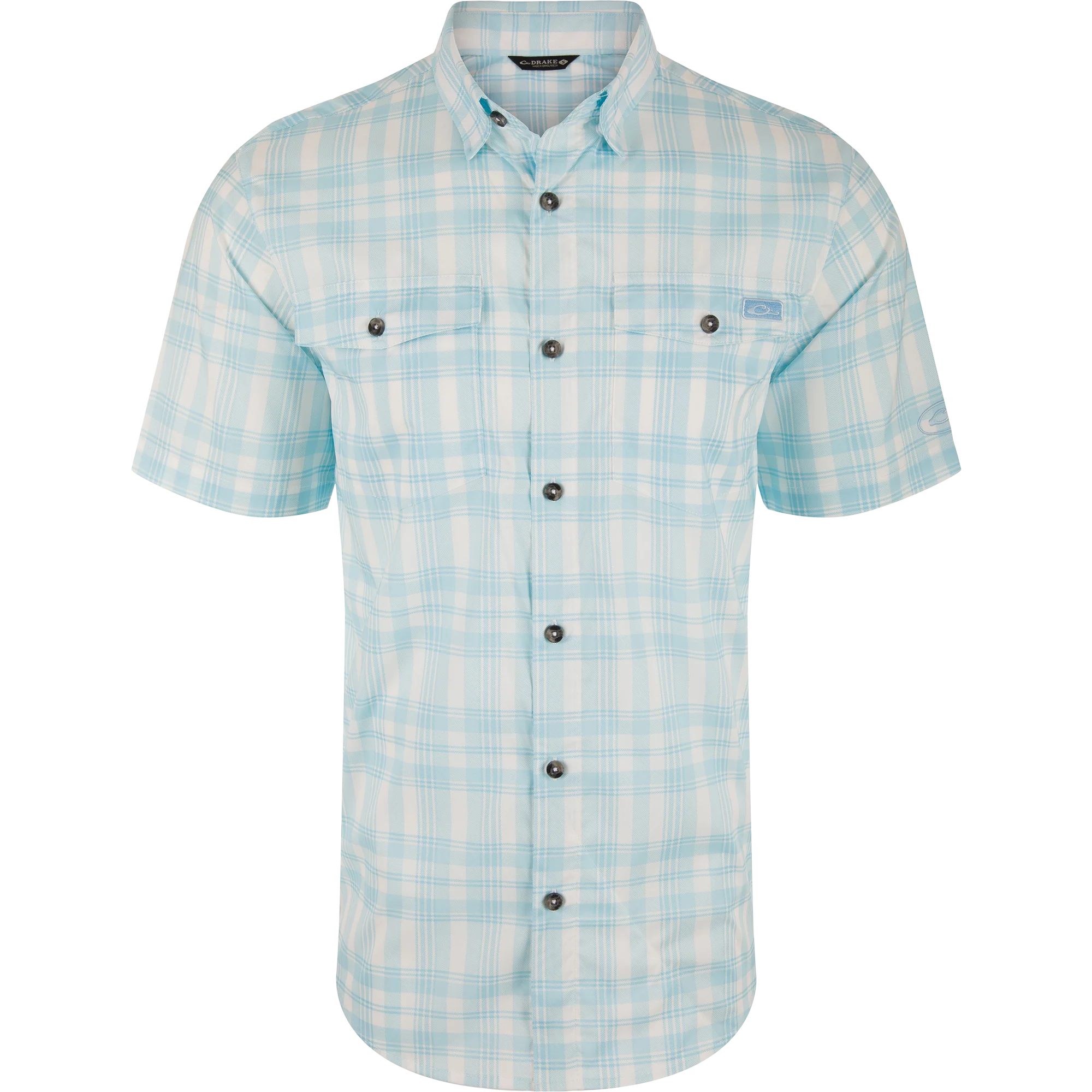Frat Faded Plaid Button-Down Short Sleeve Shirt - Image 3