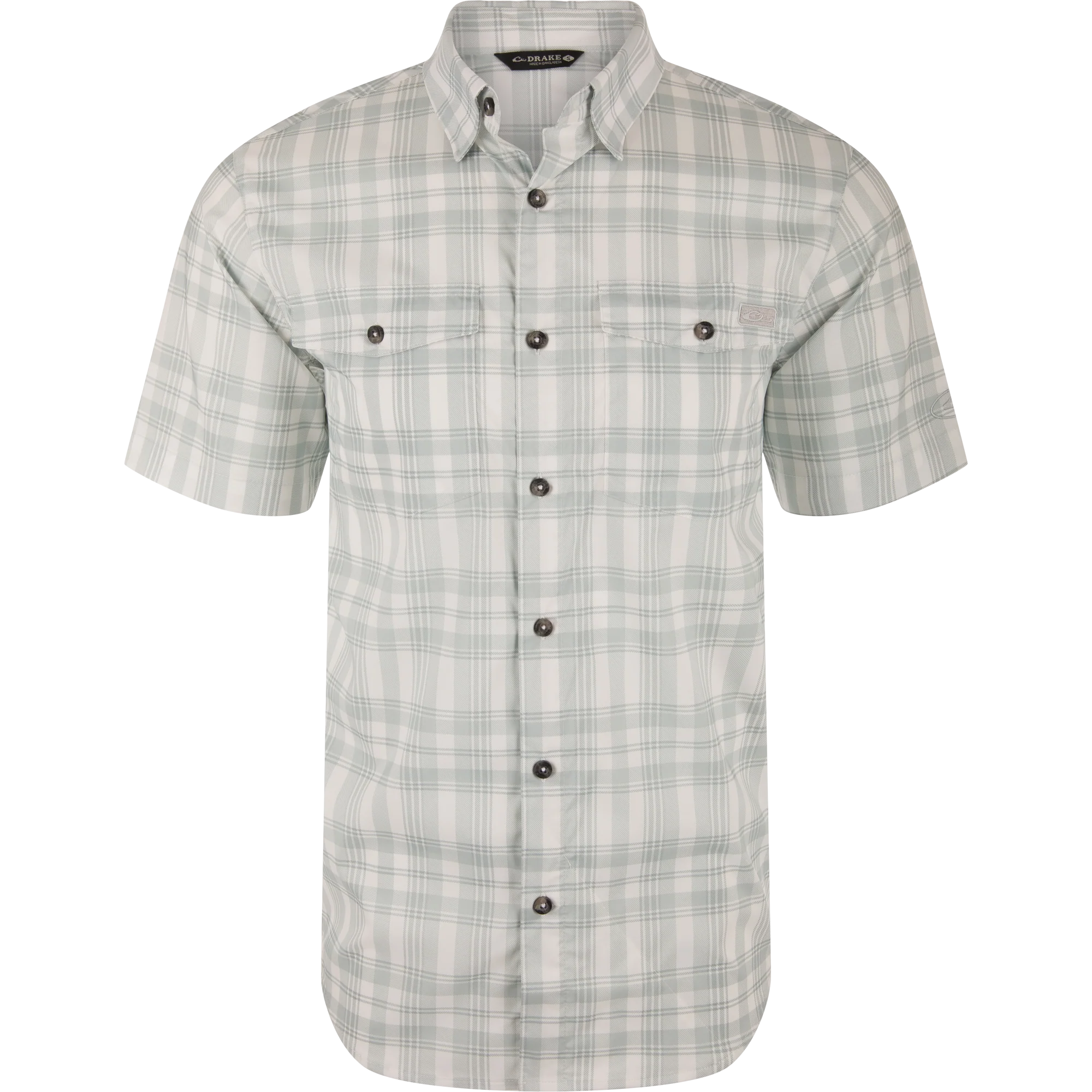 Frat Faded Plaid Button-Down Short Sleeve Shirt - Image 4