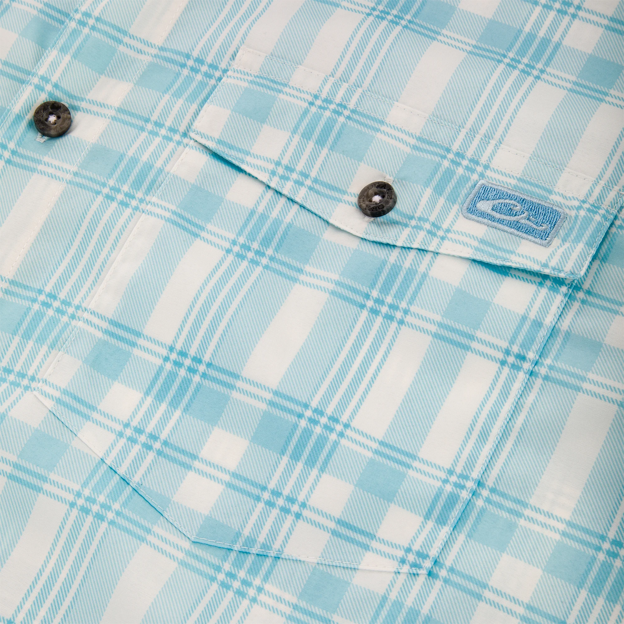 Frat Faded Plaid Button-Down Short Sleeve Shirt - Image 7