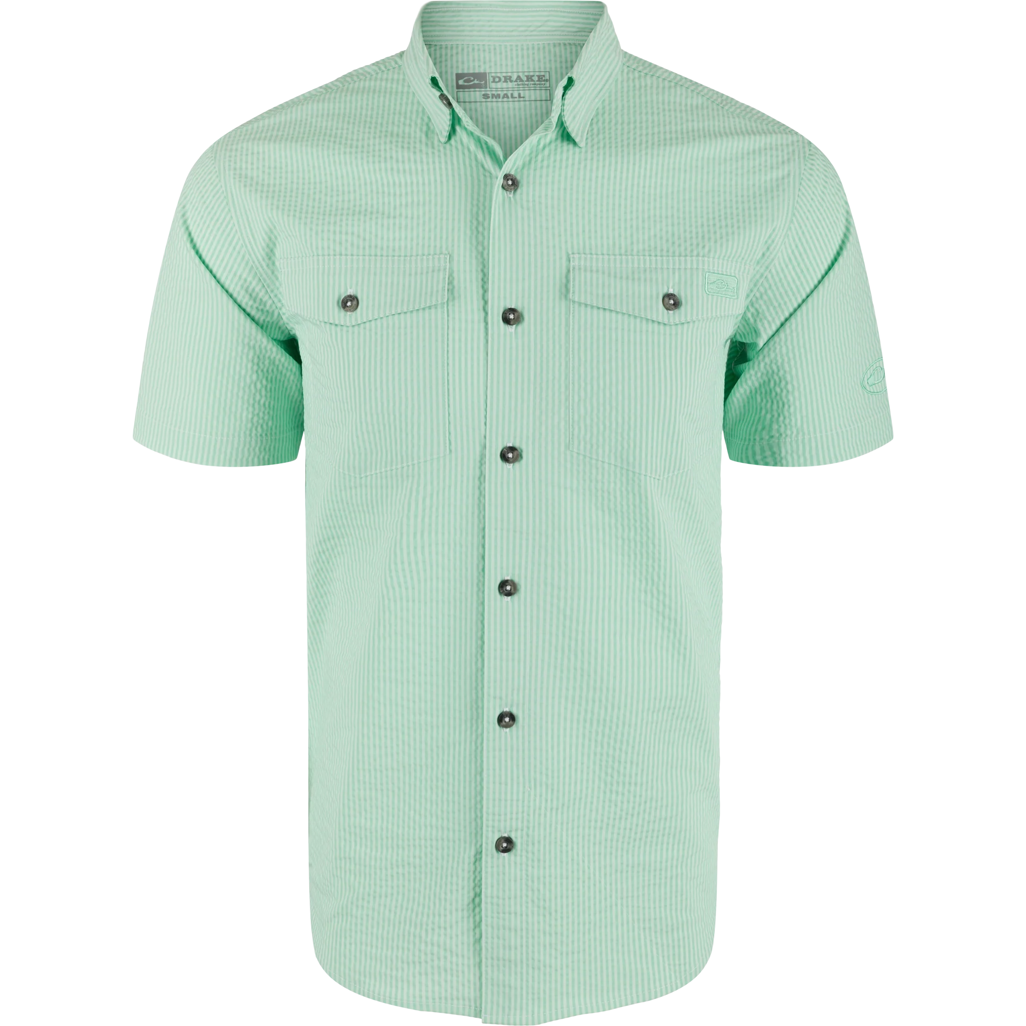 Frat Seersucker Striped Button-Down Short Sleeve Shirt - Image 3