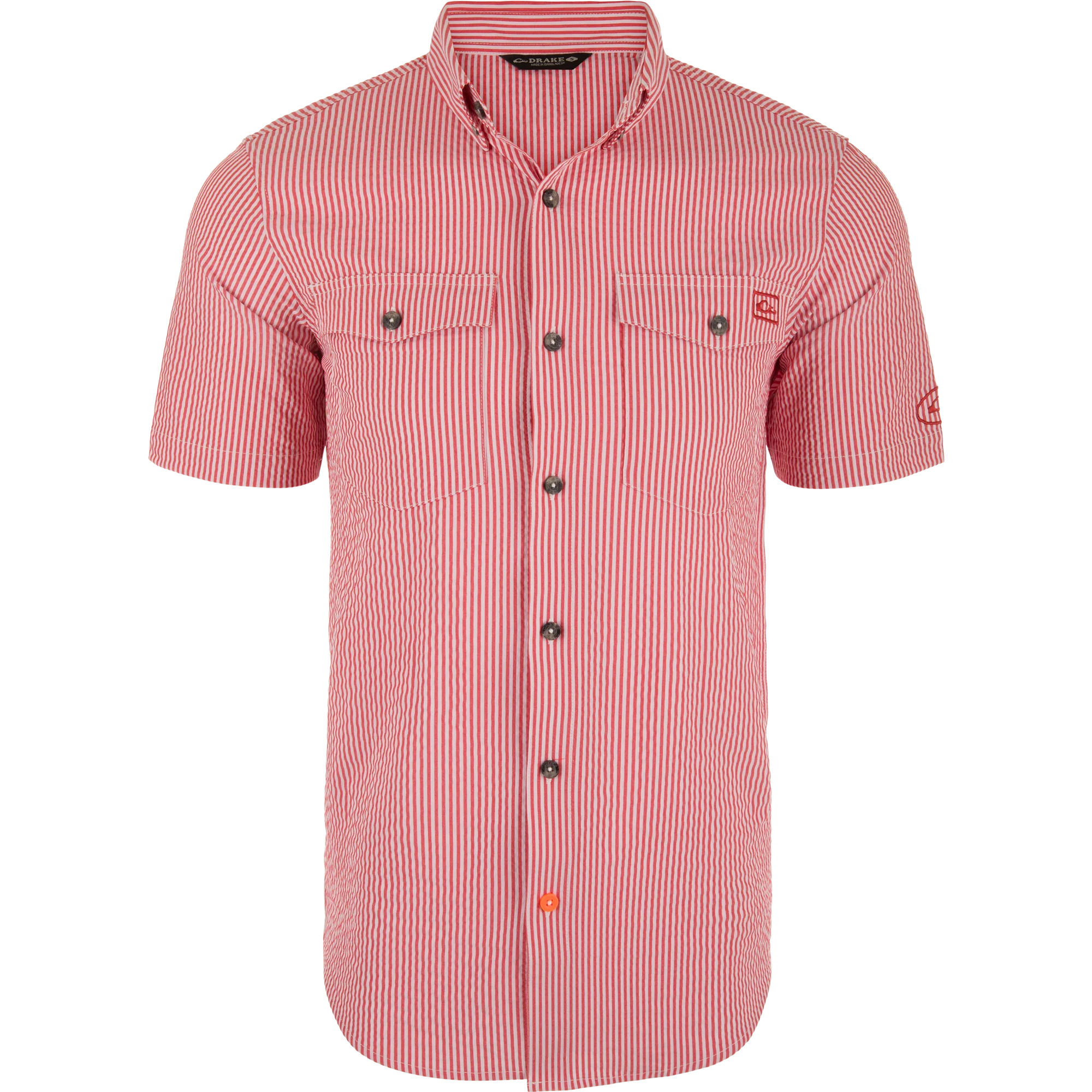 Frat Seersucker Striped Button-Down Short Sleeve Shirt - Image 6