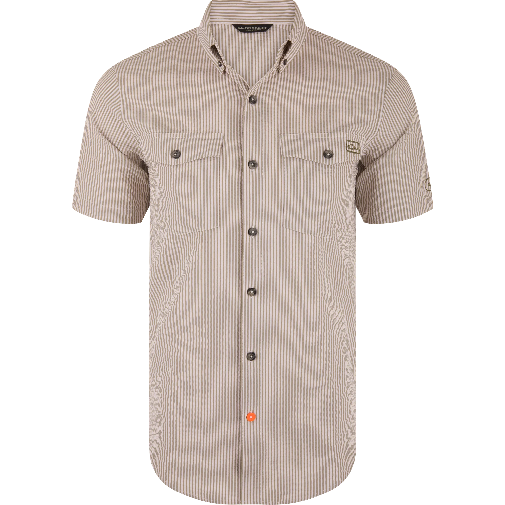 Frat Seersucker Striped Button-Down Short Sleeve Shirt - Image 7